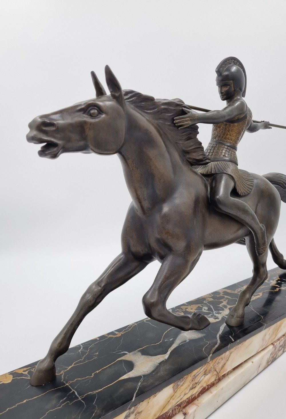 Art Deco Sculpture Amazon on a Horse by Melo View II