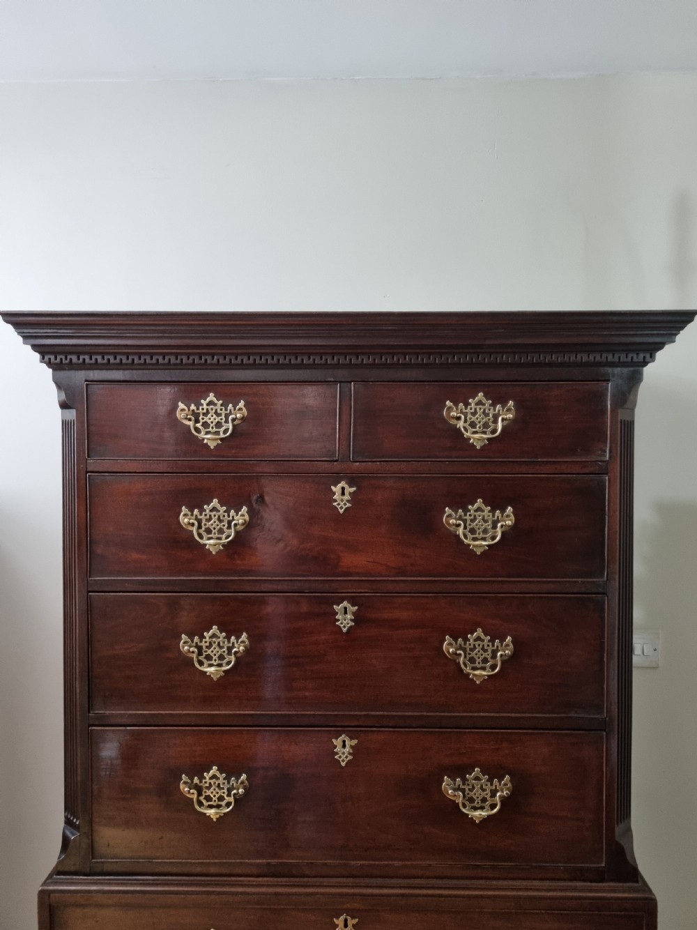 Georgian Mahogany Tallboy Chest on Chest Circa 1760s View VIII