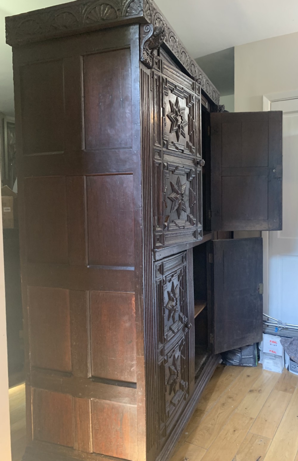 17th Century Oak Cupboard Circa 1670-1680 View IV