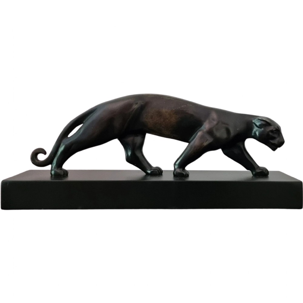 Art Deco Bronze Sculpture Panther by Luc - Lucien Alliot