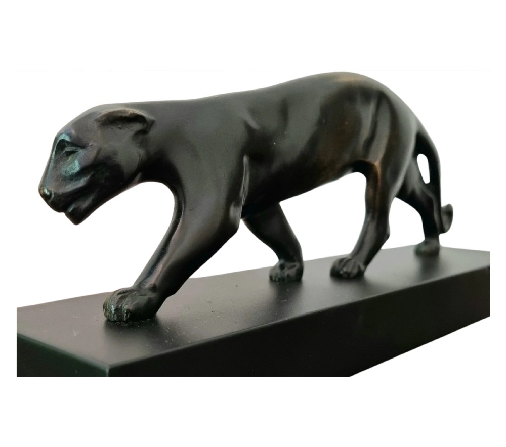 Art Deco Bronze Sculpture Panther by Luc - Lucien Alliot View V