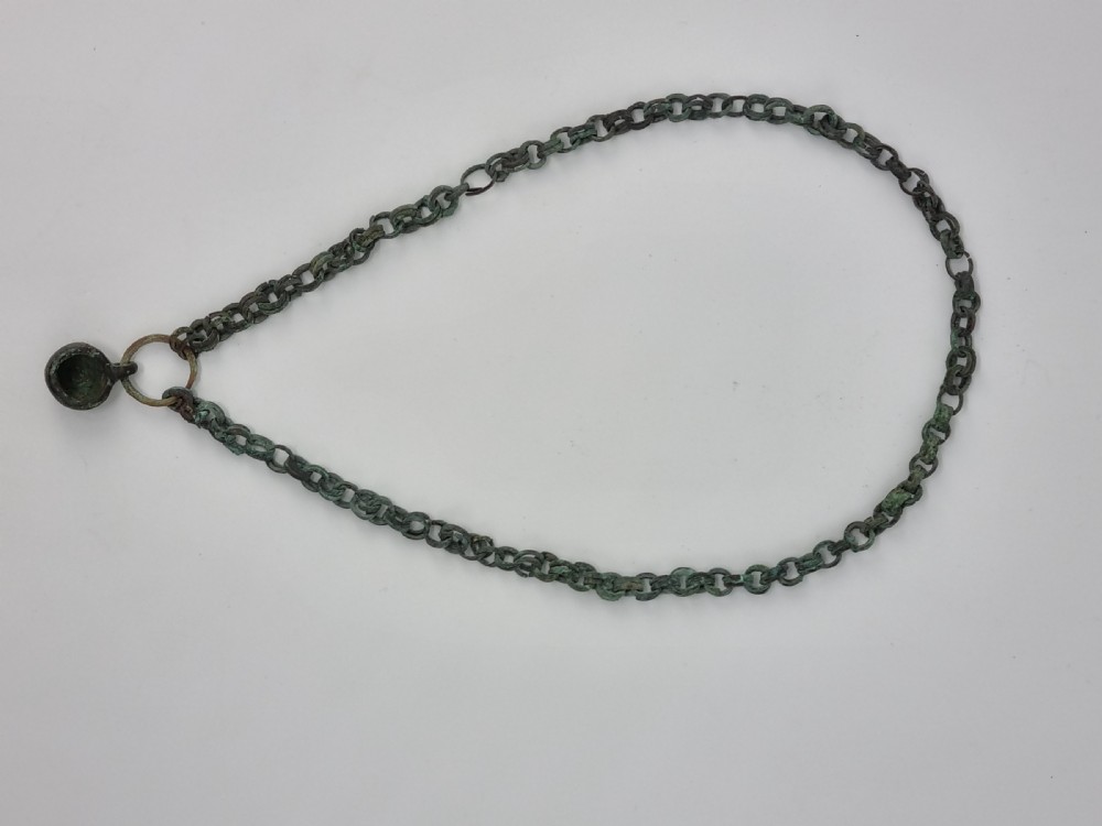 Ancient Viking Bronze Chain / Amulet 8th / 11th Century AD View VII