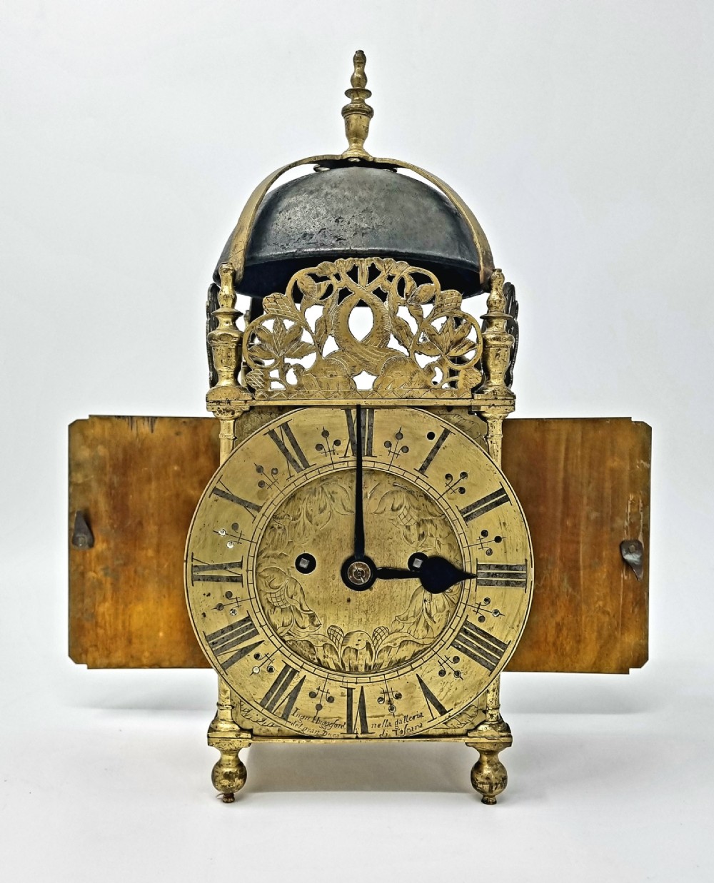17th-Century English Lantern Clock by Ignatius Huggeford C.1685 View IX