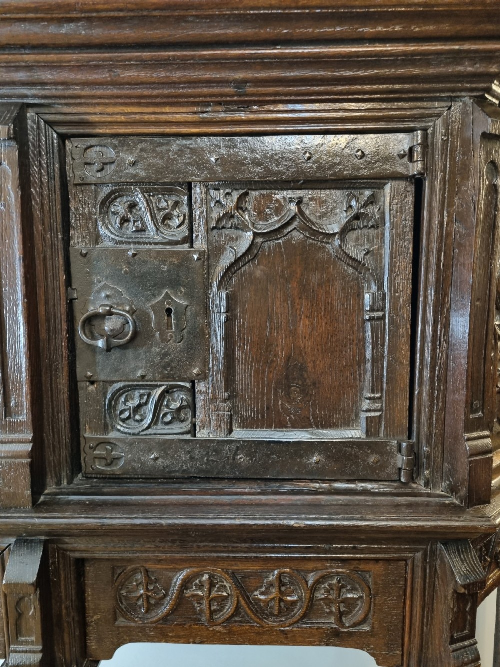15th Century Gothic Oak Cupboard / Dressoir , French 1460 - 1500 View IX