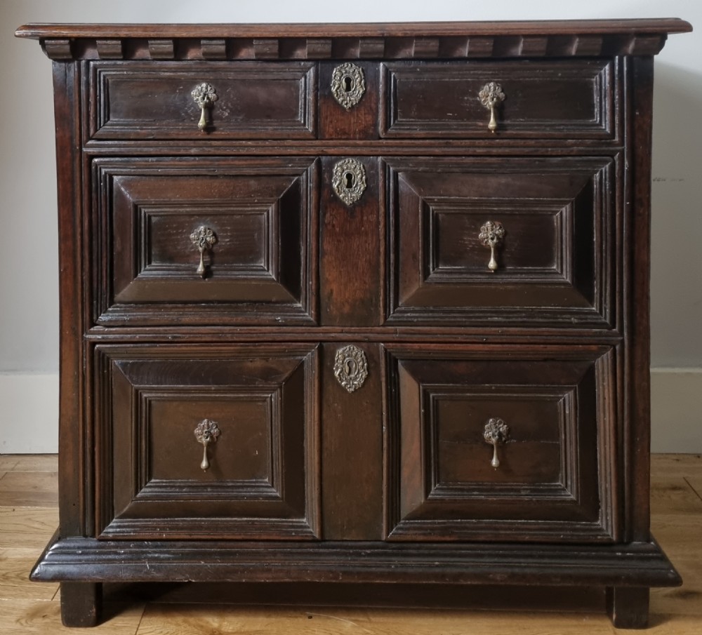 Small 17th Century Charles II Oak Chest of Drawers, Circa 1680 View VII