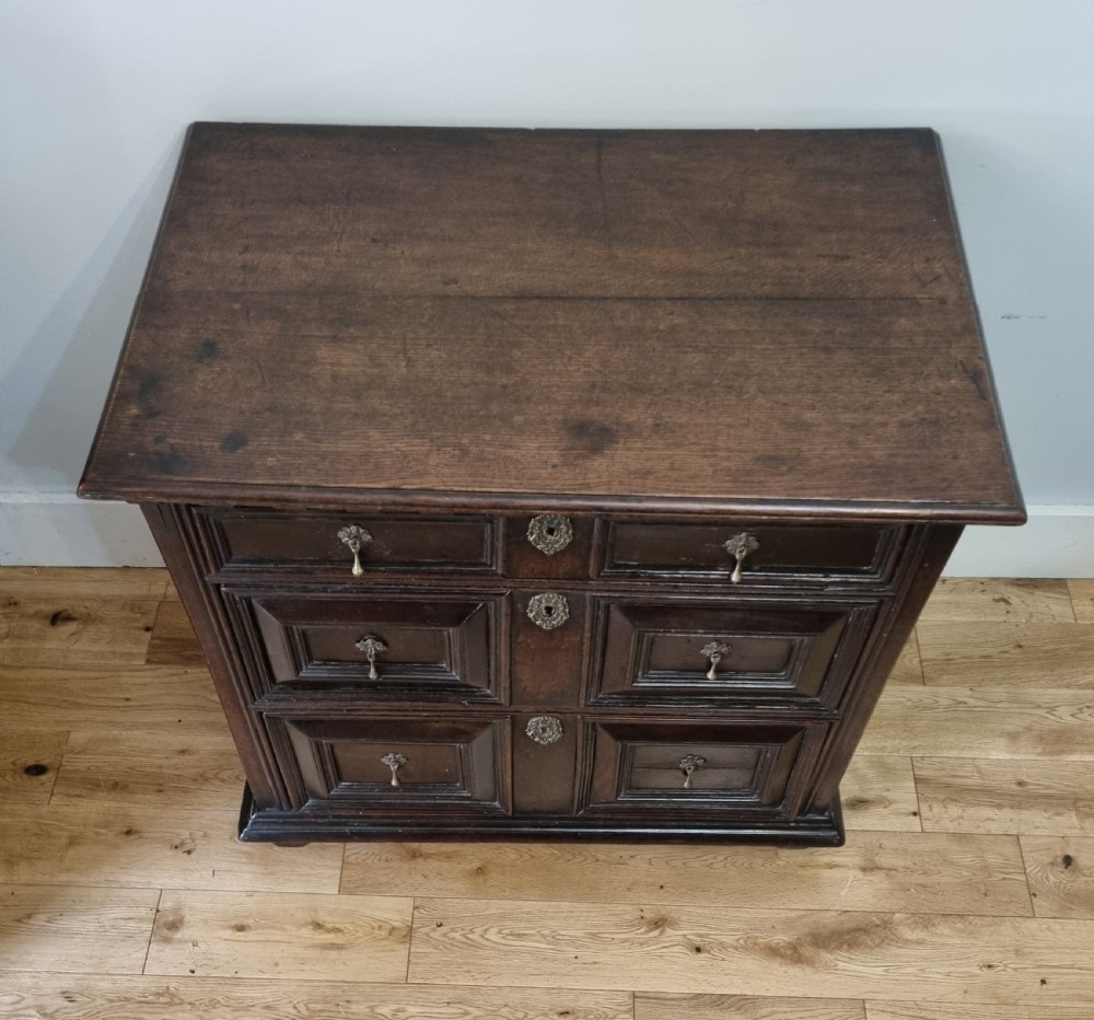 Small 17th Century Charles II Oak Chest of Drawers, Circa 1680 View II