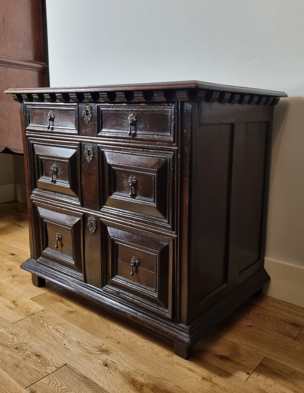 Small 17th Century Charles II Oak Chest of Drawers, Circa 1680 View IX