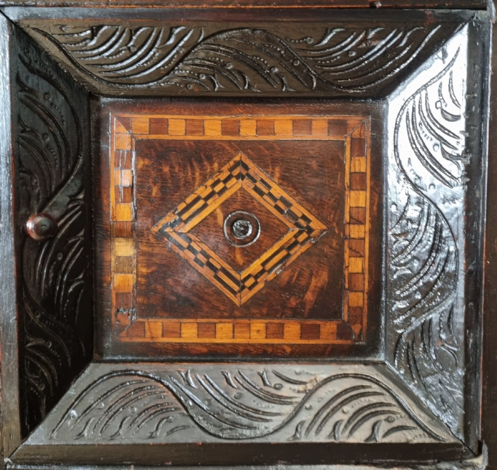 16th Century Elizabethan Inlaid Oak Livery Cupboard View IV