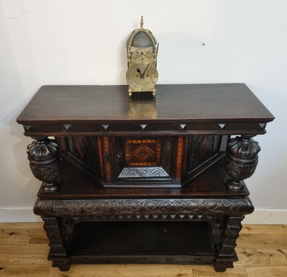 16th Century Elizabethan Inlaid Oak Livery Cupboard View X