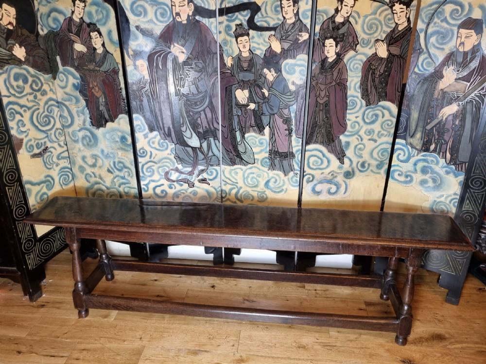 17th Century Oak Joined Bench English Charles II Circa 1680 View III