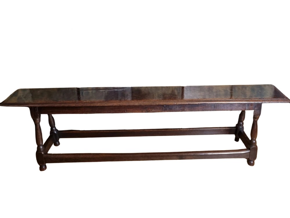 17th Century Oak Joined Bench English Charles II Circa 1680 View VI