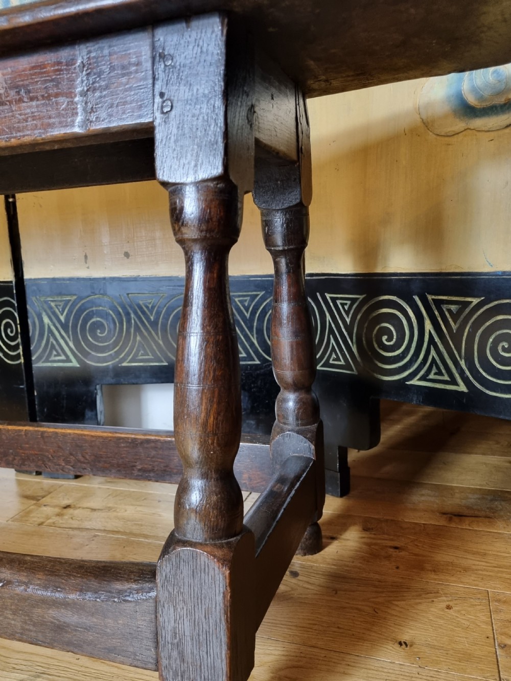 17th Century Oak Joined Bench English Charles II Circa 1680 View XI