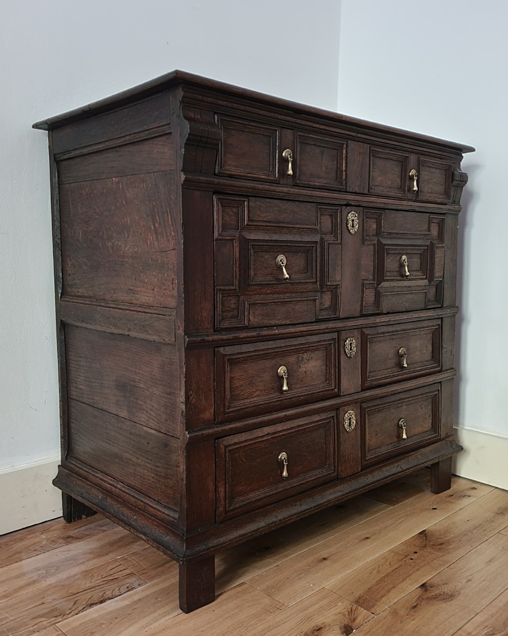 17th Century Charles II Oak Chest of Drawers Circa 1680 View V