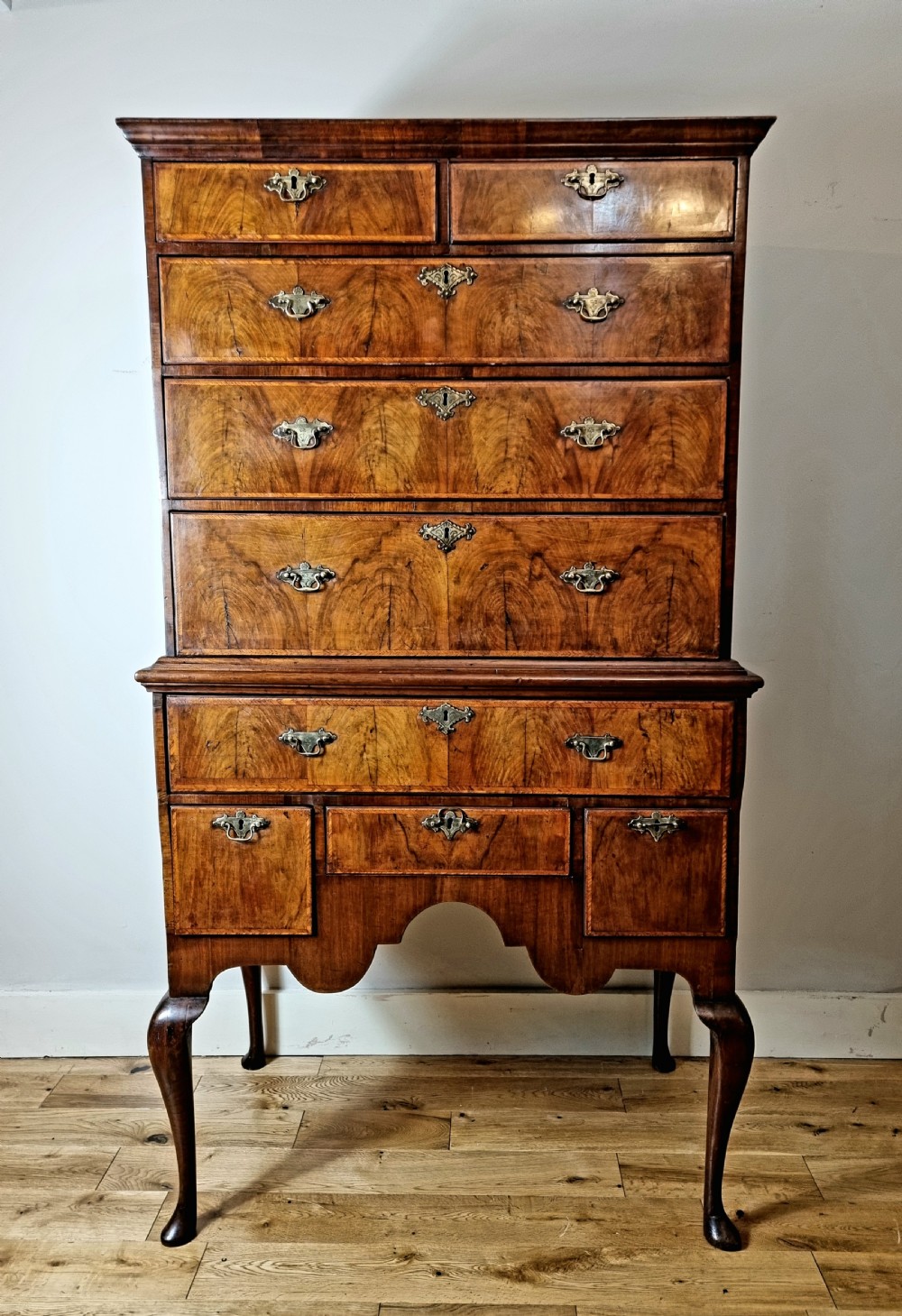 18th Century Queen Anne Walnut Chest On Stand View VIII