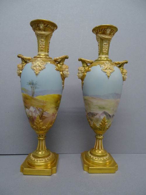 ROYAL WORCESTER PAIR OF POWELL VASES - ADDITIONAL PHOTO 1