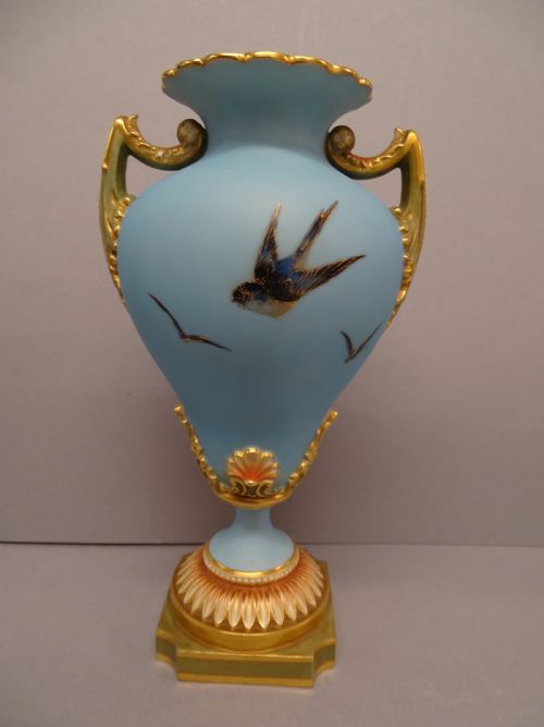 ROYAL WORCESTER BALDWYN SWAN VASE - ADDITIONAL PHOTO 1