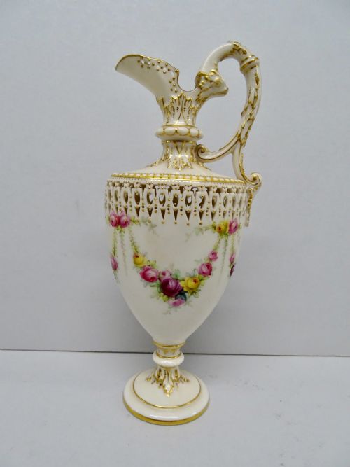 royal worcester owen ewer - CATEGORY: ANTIQUE CERAMICS - DATED 1910