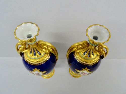 ROYAL CROWN DERBY PAIR GREGORY VASES - ADDITIONAL PHOTO 3