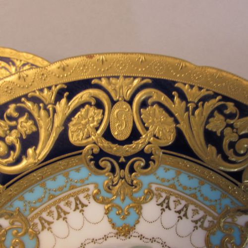 ROYAL CROWN DERBY PAIR OF GARY SERVICE FISH PLATES - ADDITIONAL PHOTO 2