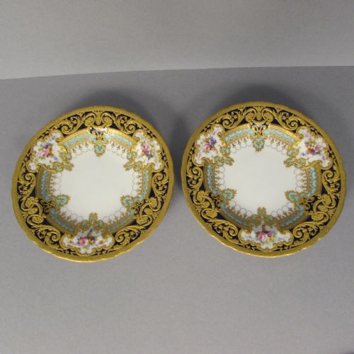 ROYAL CROWN DERBY PAIR OF GARY SERVICE FISH PLATES - ADDITIONAL PHOTO 4