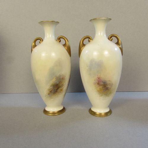 ROYAL WORCESTER PAIR OF VASES - ADDITIONAL PHOTO 2