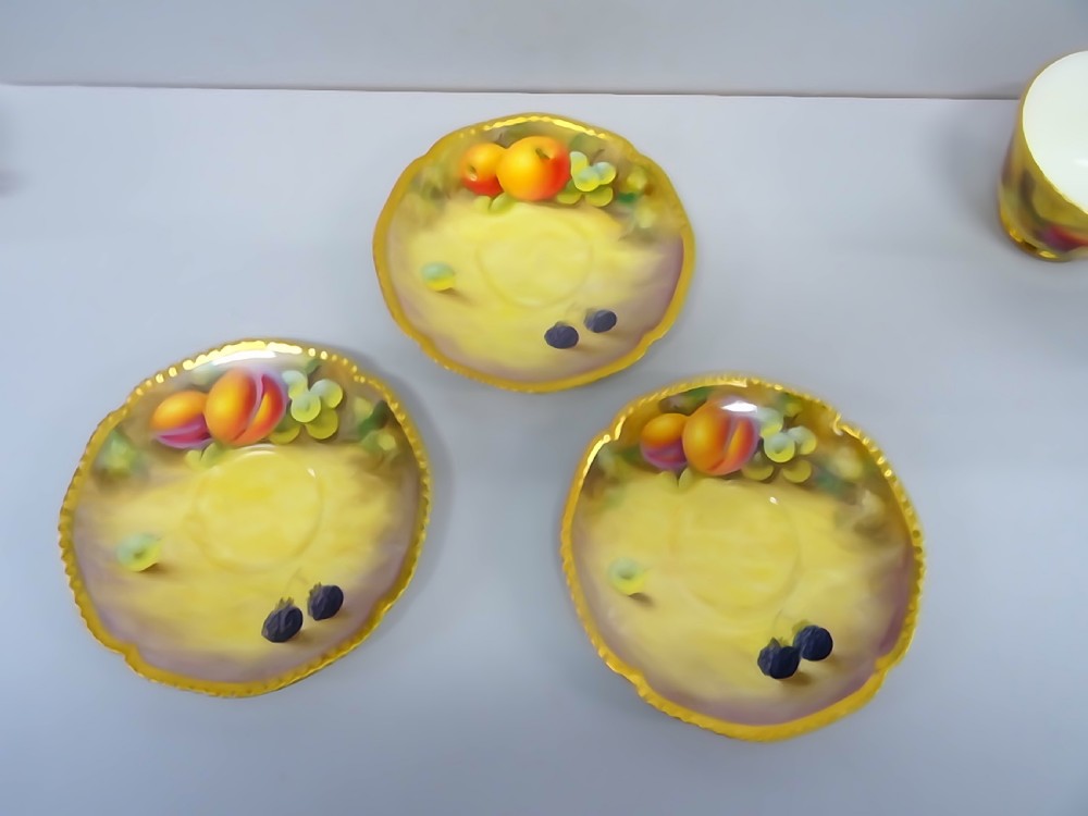 Royal Worcester fruit cups and Saucers View III