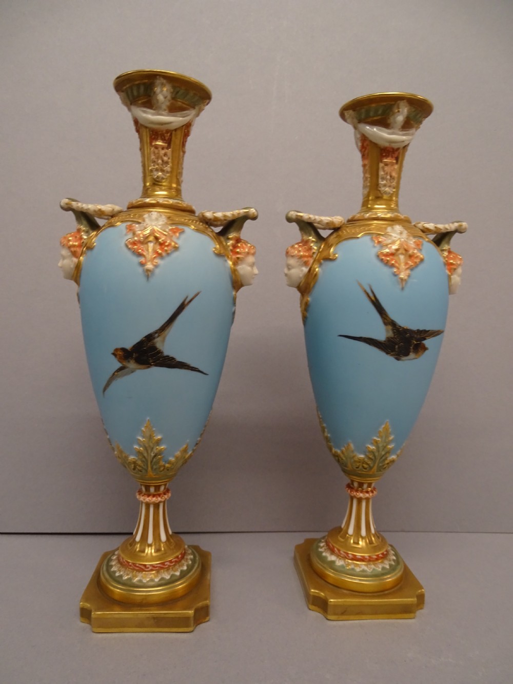 Royal Worcester Baldwyn Pair of Vases View II