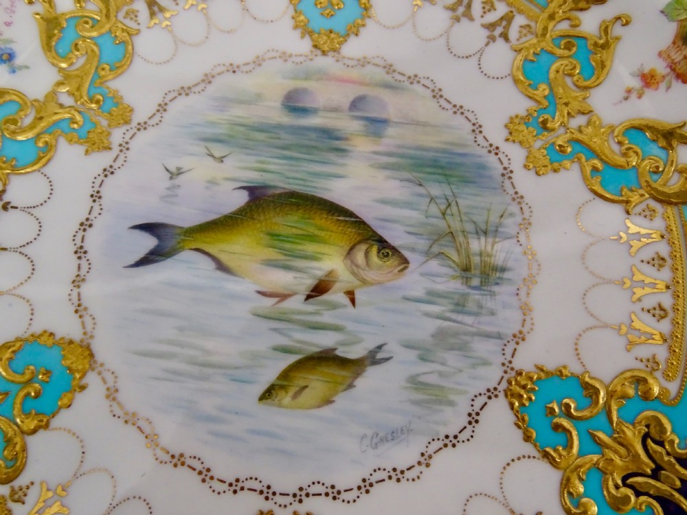 Royal Crown Derby Gary Service Fish Plates View V