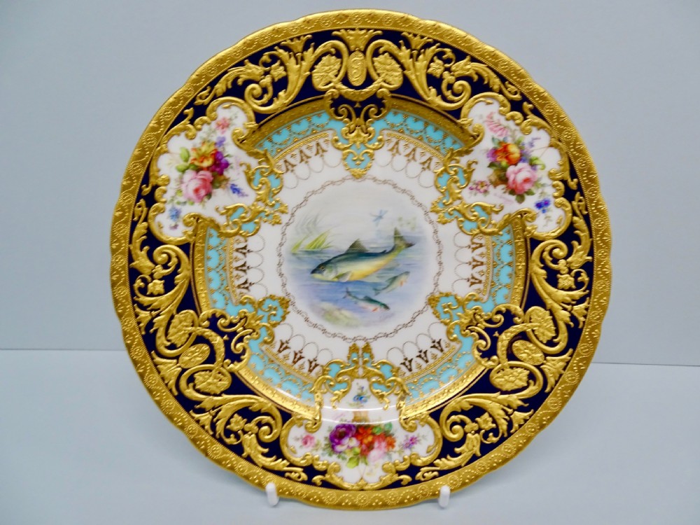 Royal Crown Derby Gary Service Fish Plates View VII