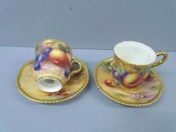 PAIR OF ROYAL WORCESTER PRICE COFFEE CUPS