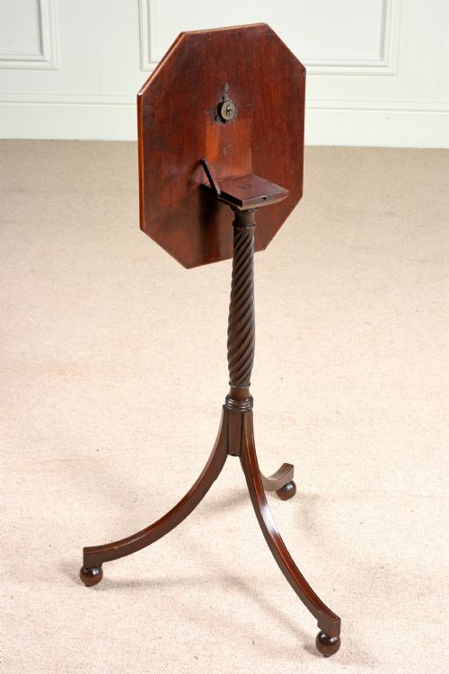 MAHOGANY OCTAGONAL OCCASIONAL TRIPOD TABLE C1800 - ADDITIONAL PHOTO 1