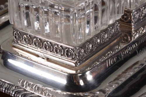 EDWARDIAN FULLY HALLMARKED SILVER DESK STAND - ADDITIONAL PHOTO 4