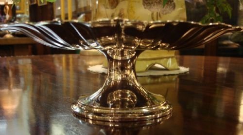 fig 3. Circa 1940 sterling solid silver heavy comport by Richard Dimes Co. of Boston, USA.