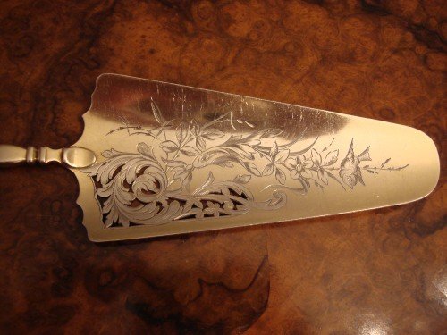 fig 1. Turn of the 19th/20th centuries French solid silver handled beautiful cake slice with an interesting provenance.