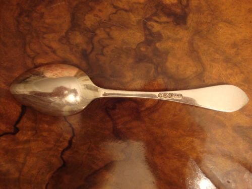 fig 1. Sheffield 1932 solid silver Scottie dog spoon engraved with The Scottish Terrier Club Scotland design.