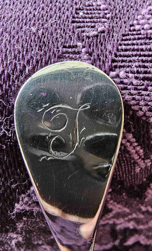 GEORGIAN PERIOD LONDON 1801 SOLID SILVER TEA CADDY SPOON BY GEORGE WINTLE - ADDITIONAL PHOTO 3