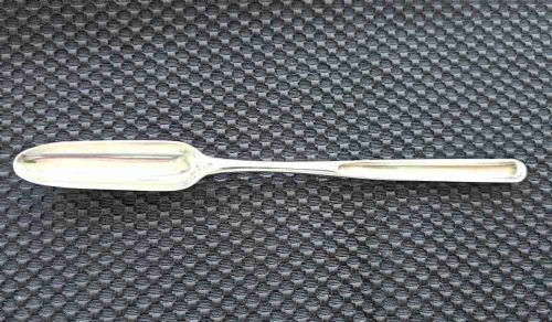 London 1772 solid silver 18th century George III period marrow scoop by famous maker Thomas Chawner.