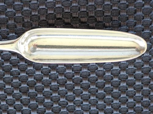 fig 2. London 1772 solid silver 18th century George III period marrow scoop by famous maker Thomas Chawner.