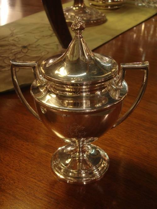 fig 2. Antique sterling silver coffee service, fine quality by famous makers SHREVE AND CO.