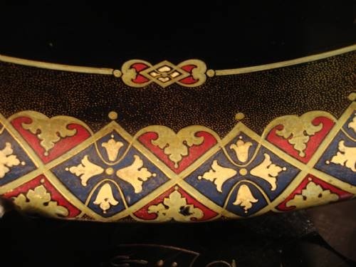 fig 1. Early 19thC superb Late Regency/William IV period papier mache oval tray.