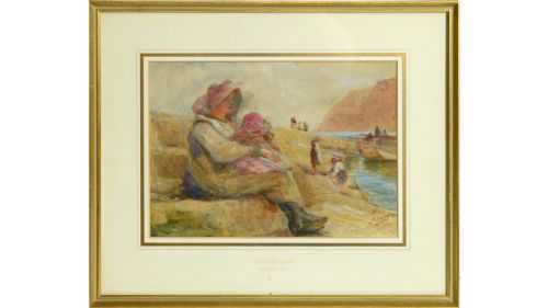 Robert Jobling - On Whitby Sands | watercolour