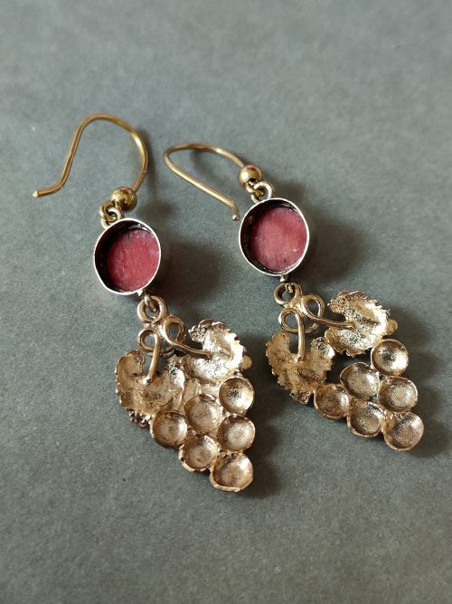 VICTORIAN 9CT GOLD CORAL EARRINGS - ADDITIONAL PHOTO 5