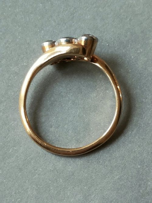 EDWARDIAN 18CT GOLD SAPPHIRE DIAMOND RING - ADDITIONAL PHOTO 6