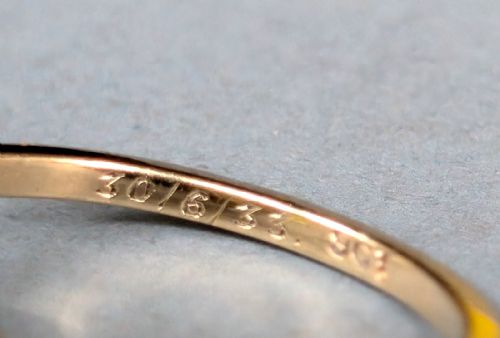 ART DECO 9CT GOLD OPAL RING - ADDITIONAL PHOTO 6