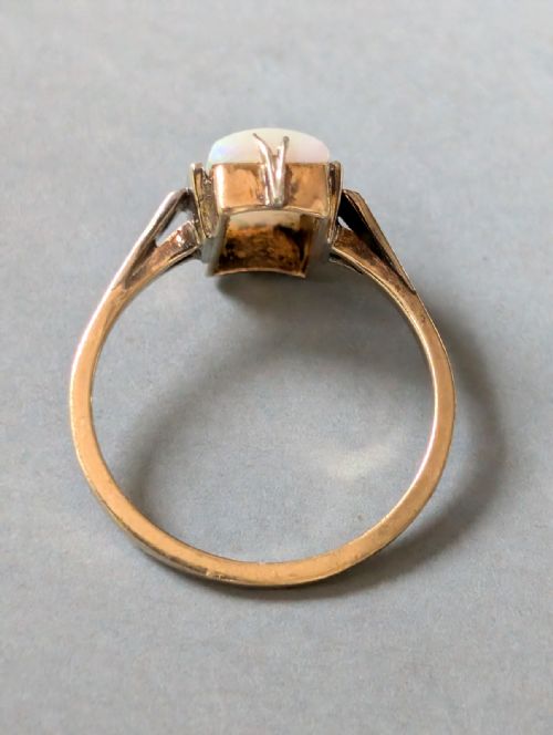ART DECO 9CT GOLD OPAL RING - ADDITIONAL PHOTO 7