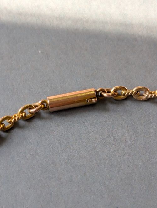 VICTORIAN 15CT GOLD DIAMOND PEARL STAR PENDANT AND CHAIN - ADDITIONAL PHOTO 6