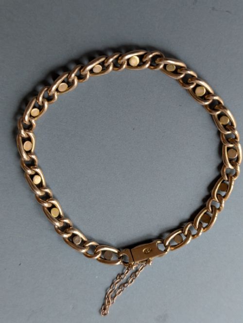 VICTORIAN 15CT GOLD TURQUOISE PEARL CHAIN BRACELET - ADDITIONAL PHOTO 4