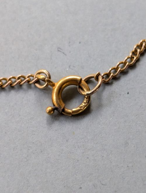 VICTORIAN 9CT GOLD TURQUOISE NECKLACE - ADDITIONAL PHOTO 5