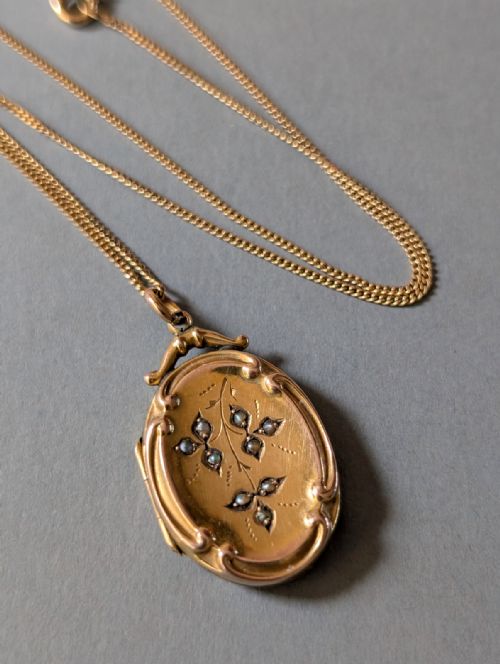VICTORIAN 9CT GOLD LOCKET AND CHAIN - ADDITIONAL PHOTO 5