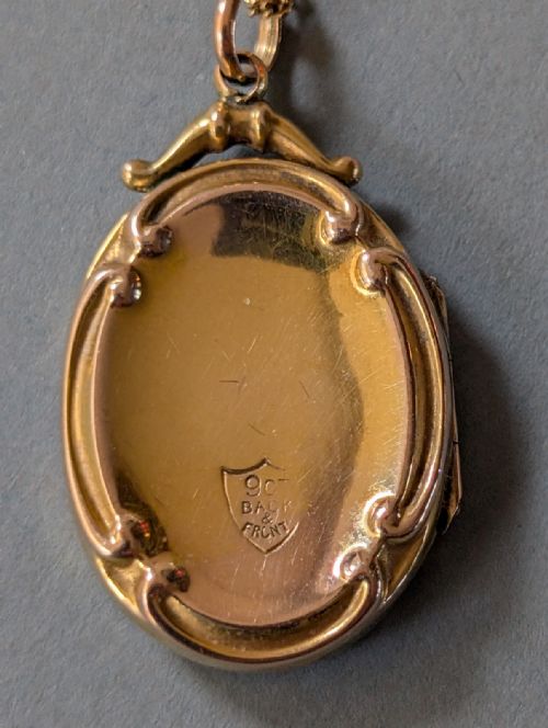 VICTORIAN 9CT GOLD LOCKET AND CHAIN - ADDITIONAL PHOTO 6